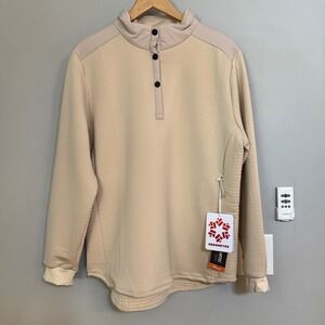 Obermeyer Polartec Power Air Pullover Smooth Grid Polartec Fleece‎ Tan XL